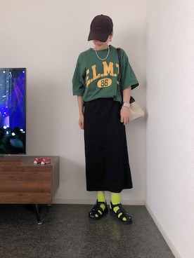 「JIL SANDER（ジルサンダー）のDRAWSTRING SM CROSSBODY（ショルダーバッグ）」を使った、massssさん（レディース・152cm）の夏コーディネート