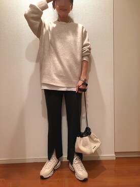 「JIL SANDER（ジルサンダー）のDRAWSTRING SM CROSSBODY（ショルダーバッグ）」を使った、massssさん（レディース・151cm）の秋コーディネート