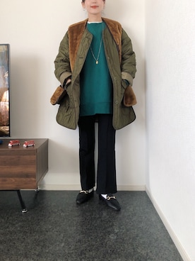 「Ray BEAMS（レイビームス）のアイテム（ブルゾン）」を使った、massssさん（レディース・151cm）の冬コーディネート