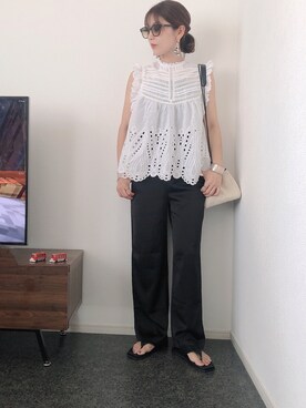 「JIL SANDER（ジルサンダー）のDRAWSTRING SM CROSSBODY（ショルダーバッグ）」を使った、massssさん（レディース・152cm）の夏コーディネート