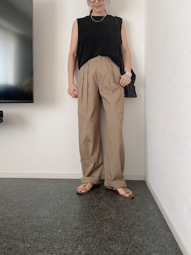 「アイテム（チノパンツ）」を使った、massssさん（レディース・152cm）の夏コーディネート