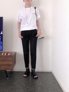 「JIL SANDER（ジルサンダー）のDRAWSTRING SM CROSSBODY（ショルダーバッグ）」を使った、massssさん（レディース・152cm）の春コーディネート