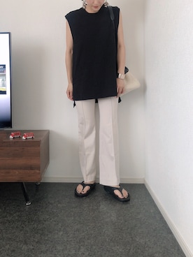 「JIL SANDER（ジルサンダー）のDRAWSTRING SM CROSSBODY（ショルダーバッグ）」を使った、massssさん（レディース・152cm）の夏コーディネート