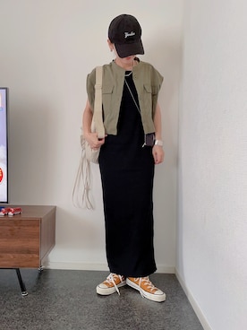 「feepur（フェピュール）のアイテム（ワンピース/ドレス）」を使った、massssさん（レディース・152cm）の夏コーディネート