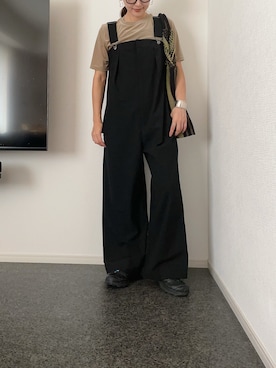 「MARNI MARKET（マルニマーケット）のハンモックバッグ（トートバッグ）」を使った、massssさん（レディース・152cm）の秋コーディネート