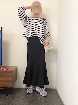 「JIL SANDER（ジルサンダー）のDRAWSTRING SM CROSSBODY（ショルダーバッグ）」を使った、massssさん（レディース・152cm）の春コーディネート