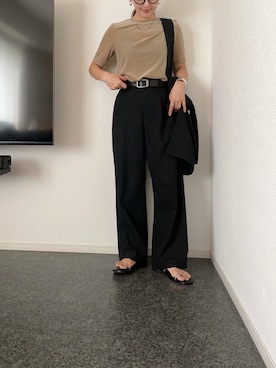 「アイテム（サンダル、ゴールド系）」を使った、massssさん（レディース・152cm）の夏コーディネート