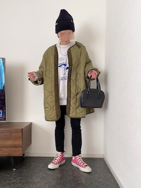 「THE SHINZONE（ザ　シンゾーン）のアイテム（スウェット）」を使った、massssさん（レディース・152cm）の冬コーディネート