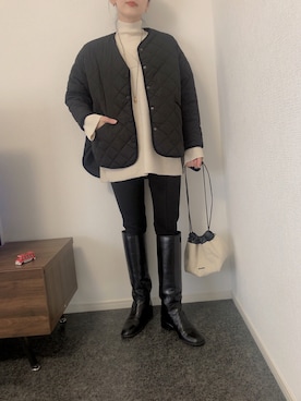 「JIL SANDER（ジルサンダー）のDRAWSTRING SM CROSSBODY（ショルダーバッグ）」を使った、massssさん（レディース・151cm）の冬コーディネート