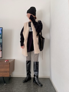 「BATONER（バトナー）のアイテム」を使った、massssさん（レディース・152cm）の秋コーディネート