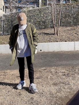 「Ray BEAMS（レイビームス）のアイテム（ブルゾン）」を使った、massssさん（レディース・152cm）の冬コーディネート