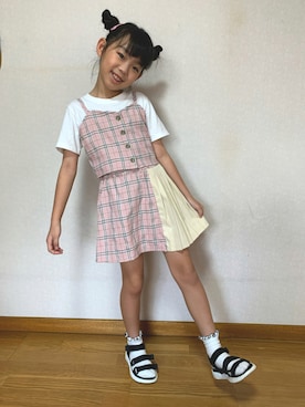 「アイテム（サンダル）」を使った、＊そるみるtwins＊さん（キッズ・127cm）の夏コーディネート