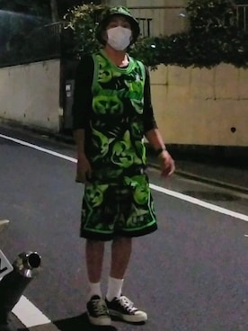 「RIPNDIP（リップンディップ）のアイテム」を使った、kawatukipotatoさん（メンズ・169cm）の秋コーディネート