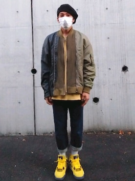 「STOF（ストフ）のアイテム（ジャケット/アウター）」を使った、kawatukipotatoさん（メンズ・169cm）の冬コーディネート
