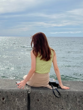 「Shine（シャイン）のアイテム（バッグ）」を使った、𝑚𝑜𝑒さん（レディース・157cm）の秋コーディネート