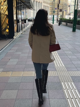 「SHEL’TTER（シェルター）のアイテム」を使った、𝑚𝑜𝑒さん（レディース・157cm）の冬コーディネート