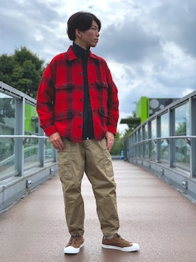 「AVIREX（アヴィレックス）のアイテム（ジャージ）」を使った、SHINさん（メンズ・176cm）の秋コーディネート