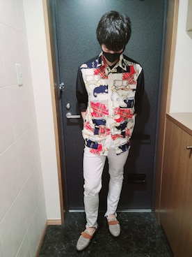 「Abercrombie&Fitch（アバークロンビーアンドフィッチ）のアイテム（デニムパンツ）」を使った、ttkhrfmさん（メンズ・170cm）の夏コーディネート
