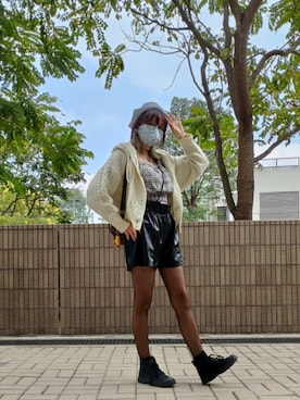 「N/A（エヌエー）のアイテム」を使った、彌渦怨yakaon/瑠娜Runaさん（レディース・158cm）の冬コーディネート