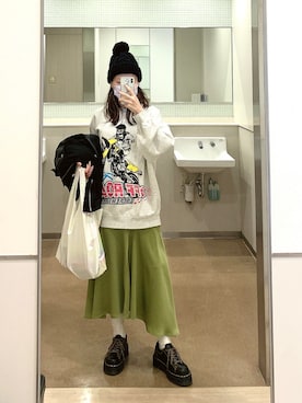 「jouetie（ジュエティ）のアイテム（ブルゾン）」を使った、monaさん（レディース・162cm）の冬コーディネート