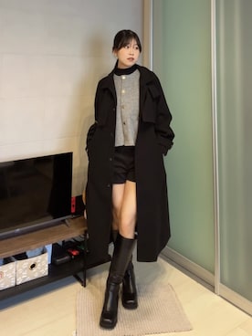 ながいゆなさん（レディース・160cm）の冬コーディネート