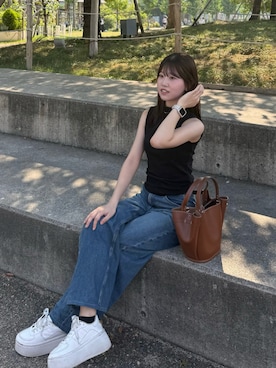 「LOVEHUNTER（ラブハンター）のアイテム」を使った、ながいゆなさん（レディース・160cm）の夏コーディネート