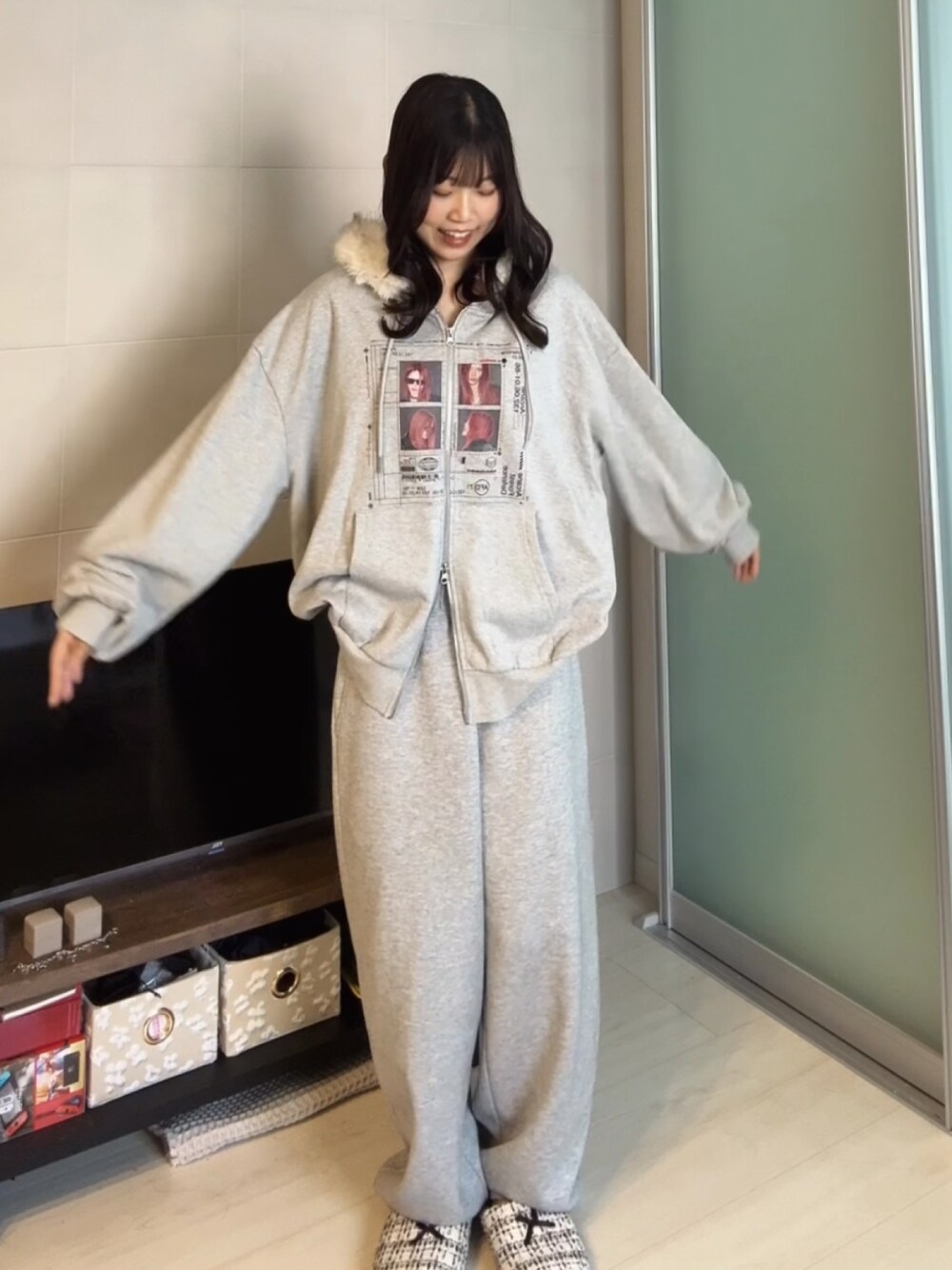 25quee】カコウプリントZIPパーカー/580779を使った人気