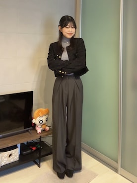 「RANDA（ランダ）のアイテム」を使った、ながいゆなさん（レディース・160cm）の冬コーディネート