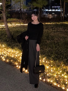 ながいゆなさん（レディース・160cm）の冬コーディネート