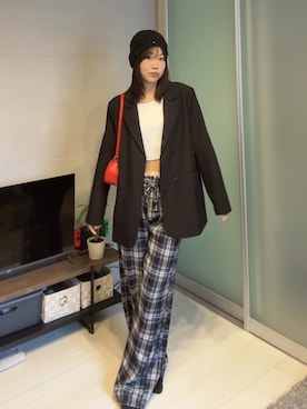 「Ada.（エイダ）のアイテム」を使った、ながいゆなさん（レディース・160cm）の春コーディネート