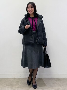 「Reflect（リフレクト）のアイテム（ダウンジャケット/コート）」を使った、yukariさん（レディース・157cm）の冬コーディネート