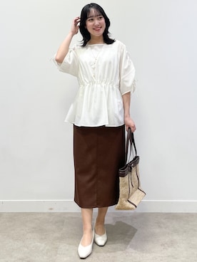 「COUP DE CHANCE（クードシャンス）のアイテム」を使った、yukariさん（レディース・157cm）の春コーディネート