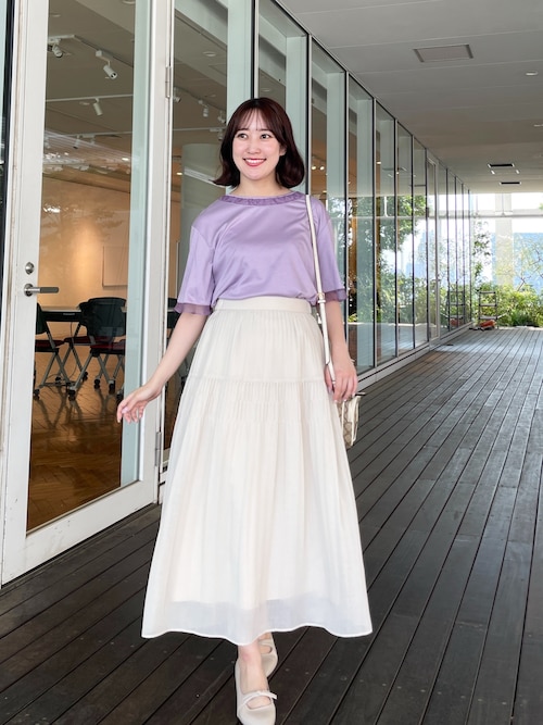 セール】【マシンウォッシュ可】プリーツティアードスカート