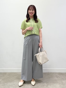 「Reflect（リフレクト）のアイテム（パンツ）」を使った、yukariさん（レディース・157cm）の夏コーディネート