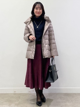 「Reflect（リフレクト）のアイテム（ダウンジャケット/コート）」を使った、yukariさん（レディース・157cm）の冬コーディネート