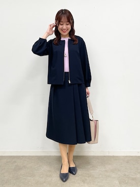 「Reflect（リフレクト）のアイテム（ブルゾン）」を使った、yukariさん（レディース・157cm）の春コーディネート