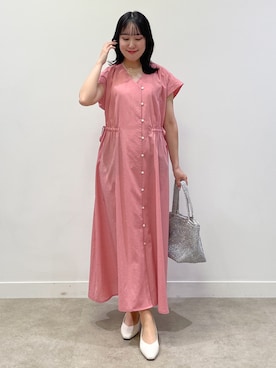 「Reflect（リフレクト）の【至福の履き心地】’26春夏やみつきパンプス（パンプス、ホワイト系）」を使った、yukariさん（レディース・157cm）の春コーディネート