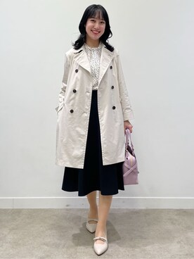 「アイテム（ピーコート）」を使った、yukariさん（レディース・157cm）の冬コーディネート