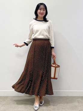 「Reflect（リフレクト）の【至福の履き心地】’26春夏やみつきパンプス（パンプス、ホワイト系）」を使った、yukariさん（レディース・157cm）の春コーディネート