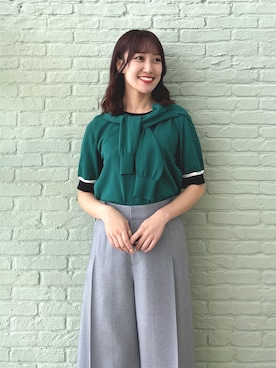 「Reflect（リフレクト）のアイテム（パンツ）」を使った、yukariさん（レディース・157cm）の秋コーディネート