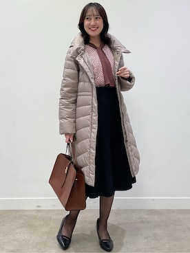 「Reflect（リフレクト）のアイテム（ダウンジャケット/コート）」を使った、yukariさん（レディース・157cm）の秋コーディネート