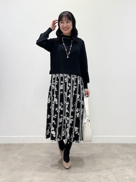 「Reflect（リフレクト）のアイテム（ワンピース/ドレス）」を使った、yukariさん（レディース・157cm）の秋コーディネート