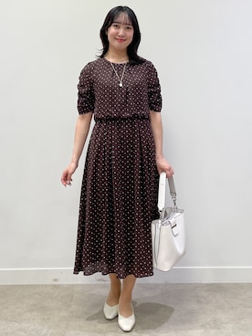 「Reflect（リフレクト）の【至福の履き心地】’26春夏やみつきパンプス（パンプス、ホワイト系）」を使った、yukariさん（レディース・157cm）の春コーディネート