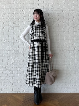 「Reflect（リフレクト）のアイテム（ワンピース/ドレス）」を使った、yukariさん（レディース・157cm）の秋コーディネート