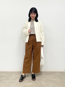 「Reflect（リフレクト）のアイテム（ブルゾン）」を使った、yukariさん（レディース・157cm）の秋コーディネート