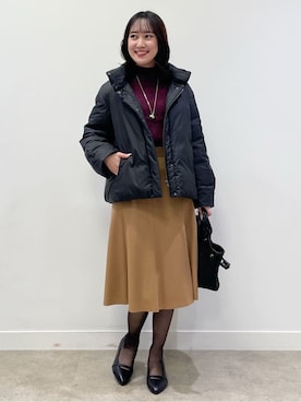 「Reflect（リフレクト）のアイテム（ダウンジャケット/コート）」を使った、yukariさん（レディース・157cm）の冬コーディネート