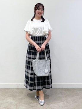 「Reflect（リフレクト）のアイテム（トップス）」を使った、yukariさん（レディース・157cm）の夏コーディネート