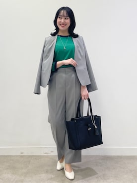 「smart pink（スマートピンク）のアイテム（トップス）」を使った、yukariさん（レディース・157cm）の春コーディネート