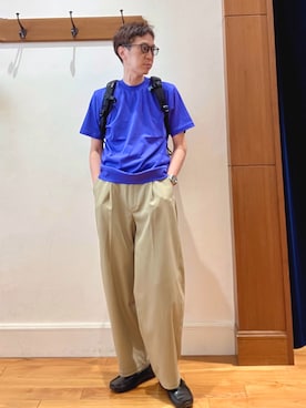 「IZIPIZI（イジピジ）の【IZIPIZI/イジピジ】SUN LIGHT ADAPTIVE #E（サングラス、ブラック系）」を使った、Tatsuo.YMさん（メンズ・182cm）の夏コーディネート