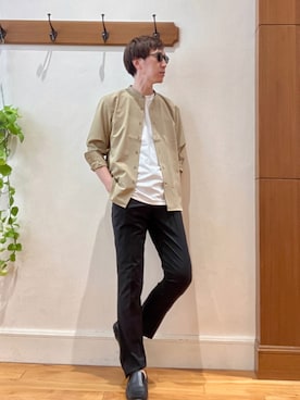 「Stutostein Nolley's（シュテットシュタインノーリーズ）のアイテム」を使った、Tatsuo.YMさん（メンズ・182cm）の夏コーディネート